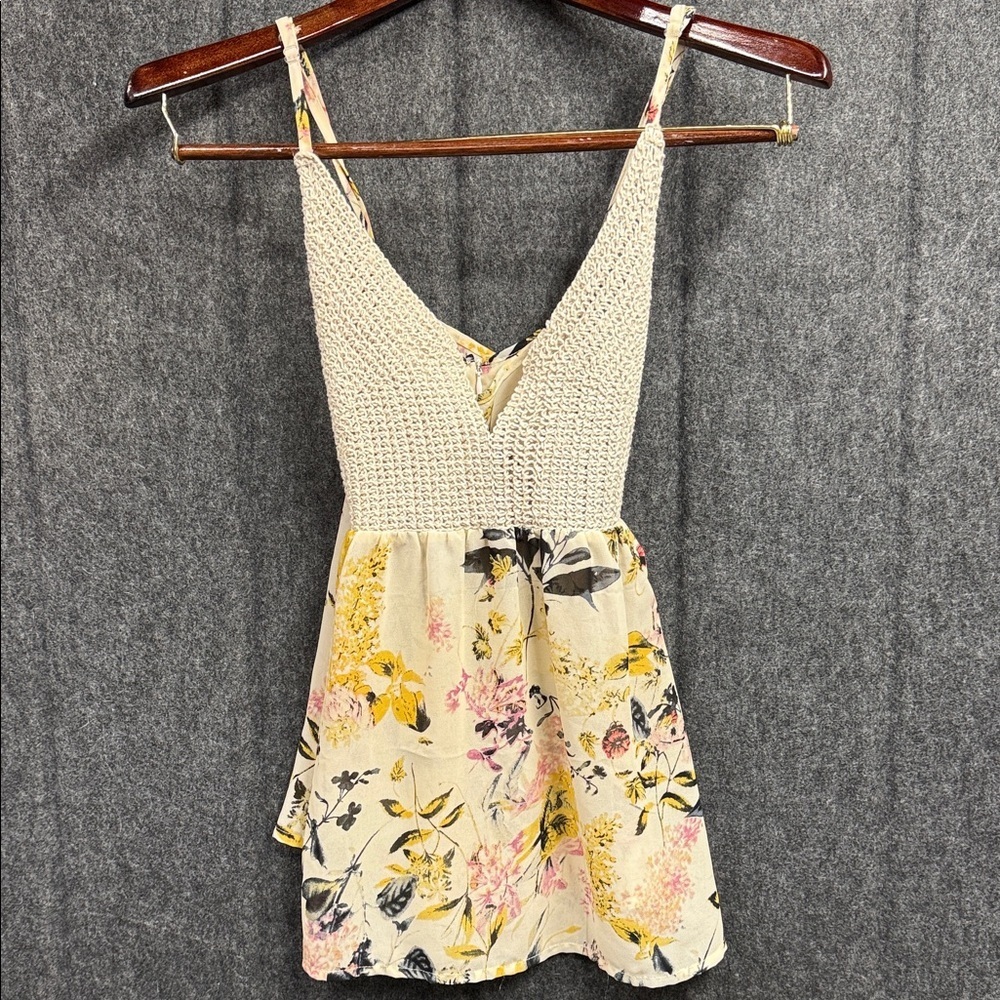 Say What? Cream Floral Mini Dress